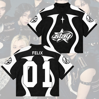Fiery Stay This That Album  Run It World Tour Mixed Mesh Jersey Gift for Fans