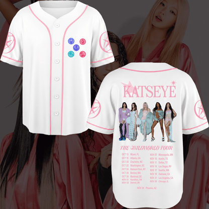 Katseye The WildWorld Tour Baseball Jersey Fan Edition