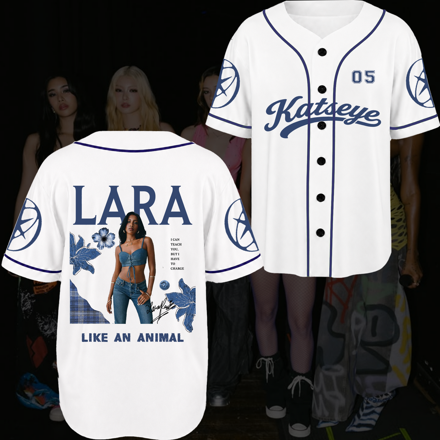 Like An Animal Katseye The Wildworld Tour Baseball Jersey Fan Edtion