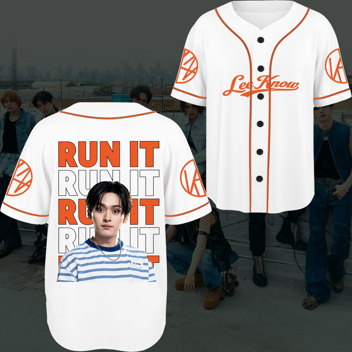 Stray Kids Dynamic Meme Run It Concept Baseball Jersey STAY Aesthetic Humor Gifts For Fans