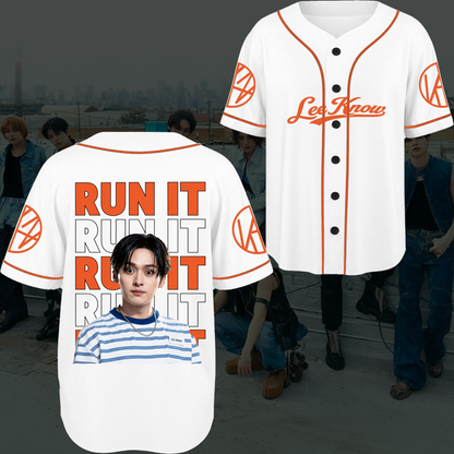 Stray Kids Dynamic Meme Run It Concept Baseball Jersey STAY Aesthetic Humor Gifts For Fans