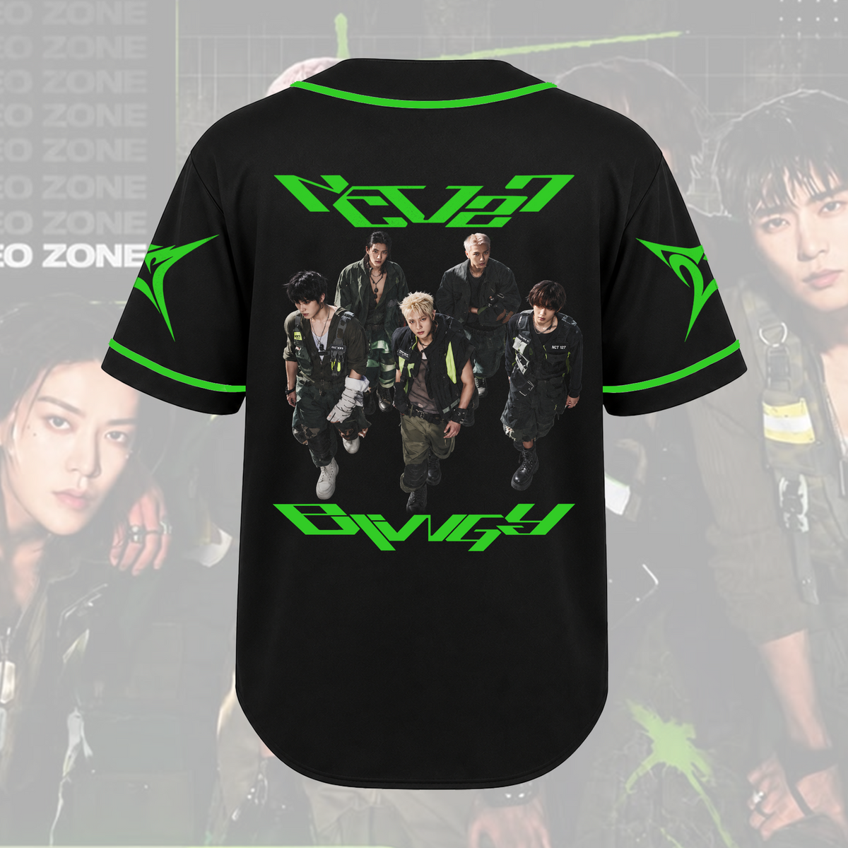 NCT 127 Blingy Album Grunge Minimalist Baseball-Jersey Geschenk für Fans