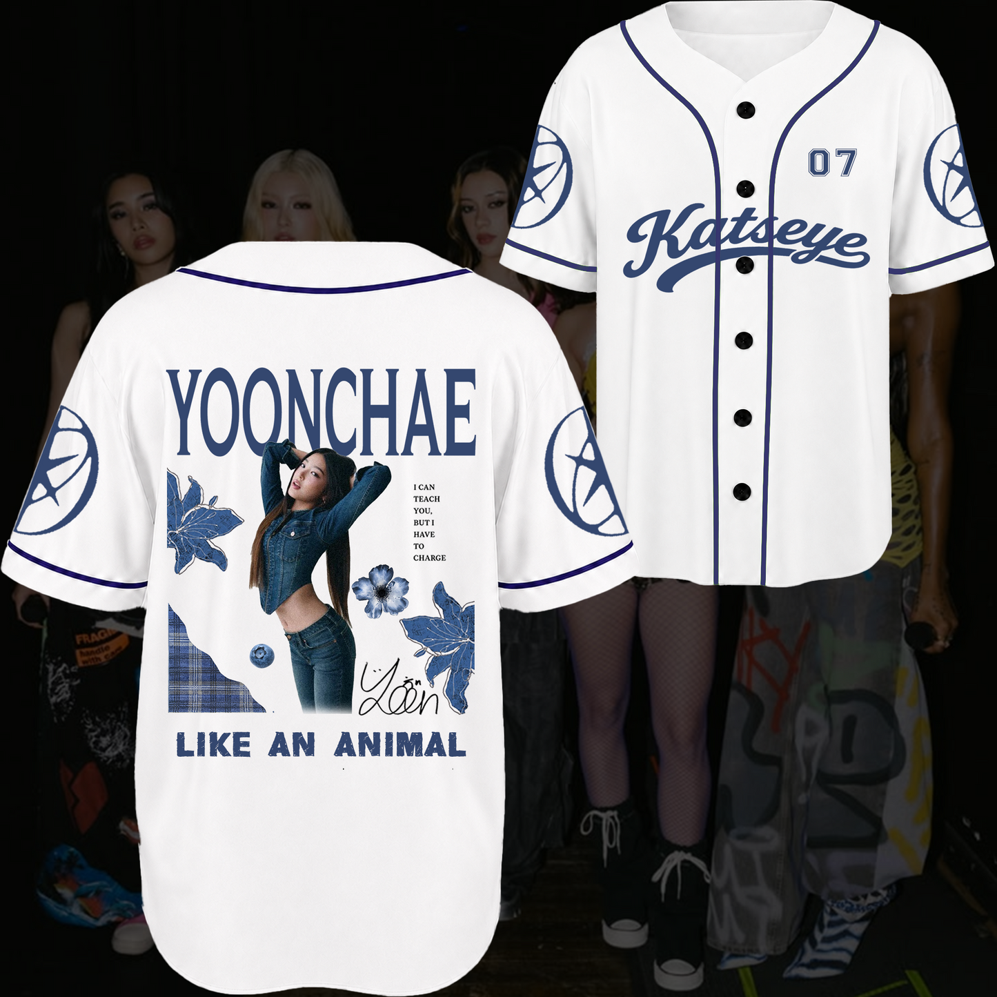 Like An Animal Katseye The Wildworld Tour Baseball Jersey Fan Edtion