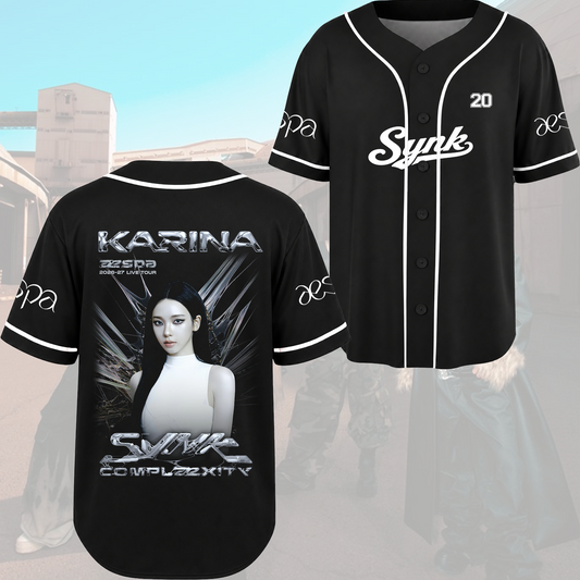 Aespa SYNK Complexity Tour Baseball Jersey Kpop Member Merch Gift For Fans