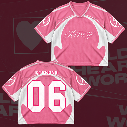 Katseye Pastellrosa The Wildworld Tour Mixed Mesh Trikot Fanmerch