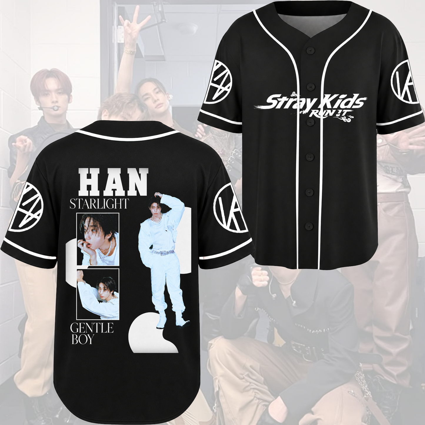 Stray Kids World Tour Urban Spotlight Baseball Jersey Run It Concert Gift For Fans