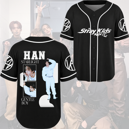 Stray Kids World Tour Urban Spotlight Baseball Jersey Run It Concert Gift For Fans