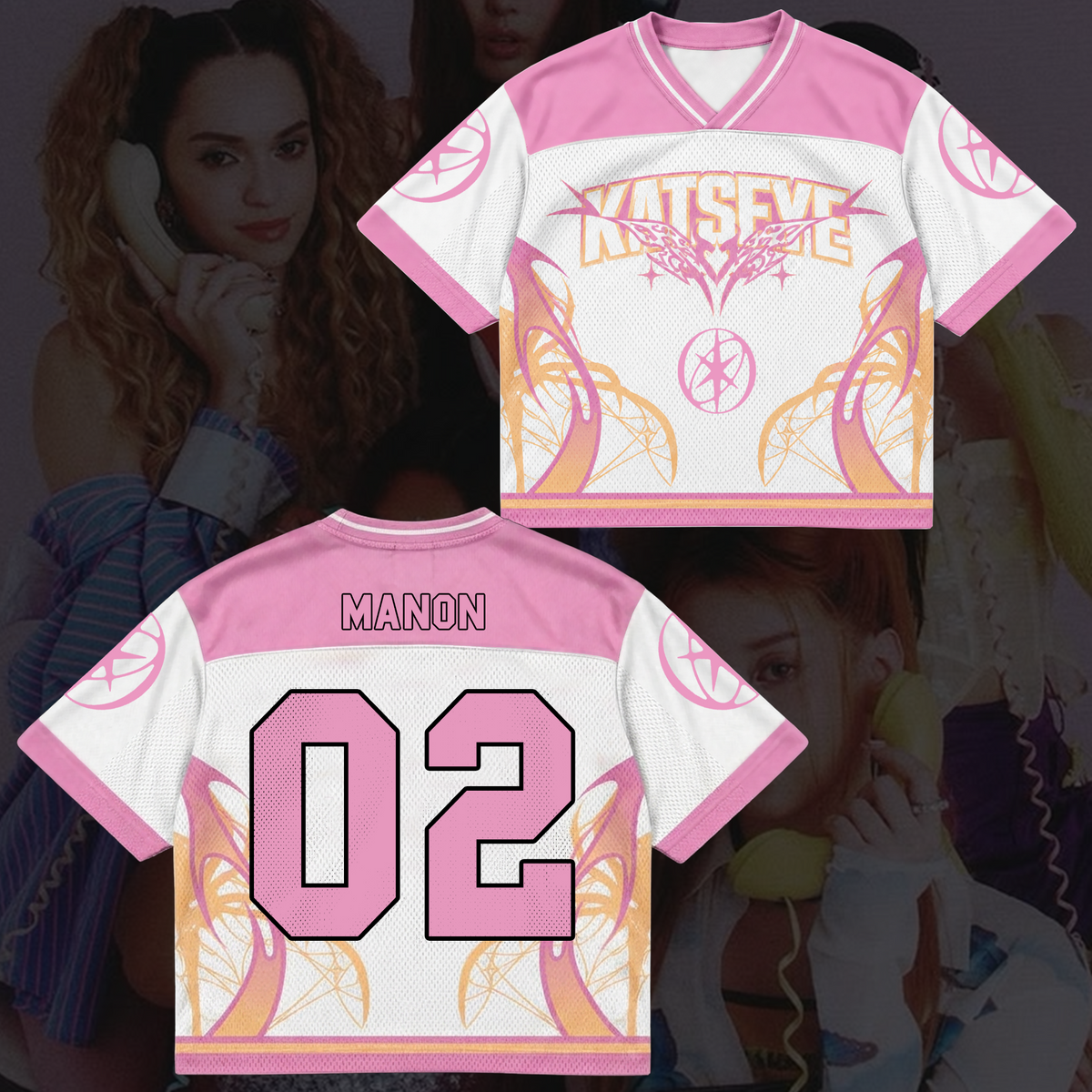 KATSEYE Wild Tour Sporty Purple Mixed Mesh Jersey für EYEKONS