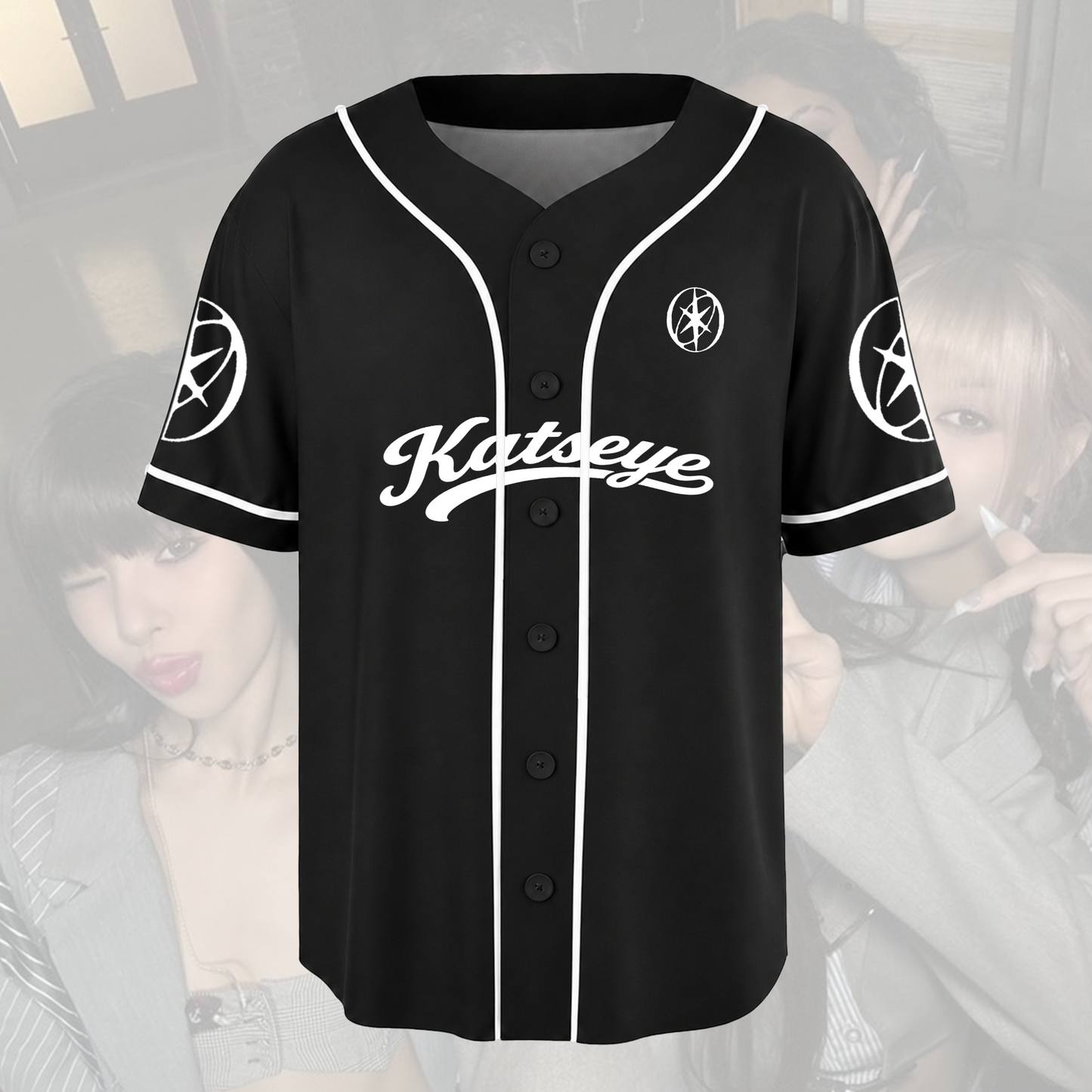 KATSEYE The Wild World Tour Baseball Jersey Mystic Purple Neon Star Outfit Gift For Eyekons