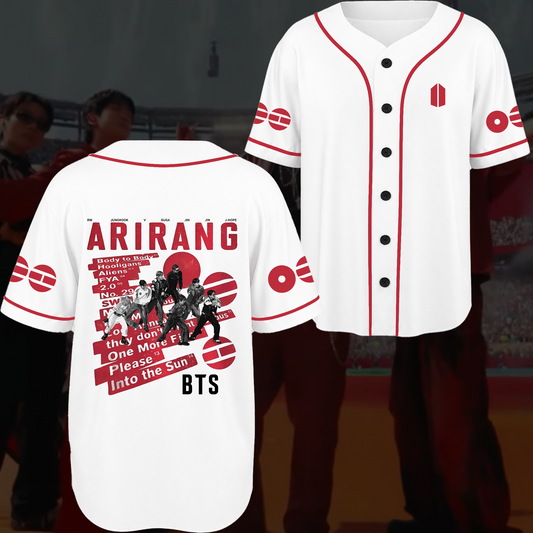 Arirang Tour Tracklist BTS Baseball Jersey Gift For Fans