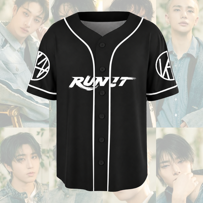 Monochromatic Run It World Tour Stray kids Baseball Jersey Stay Edition