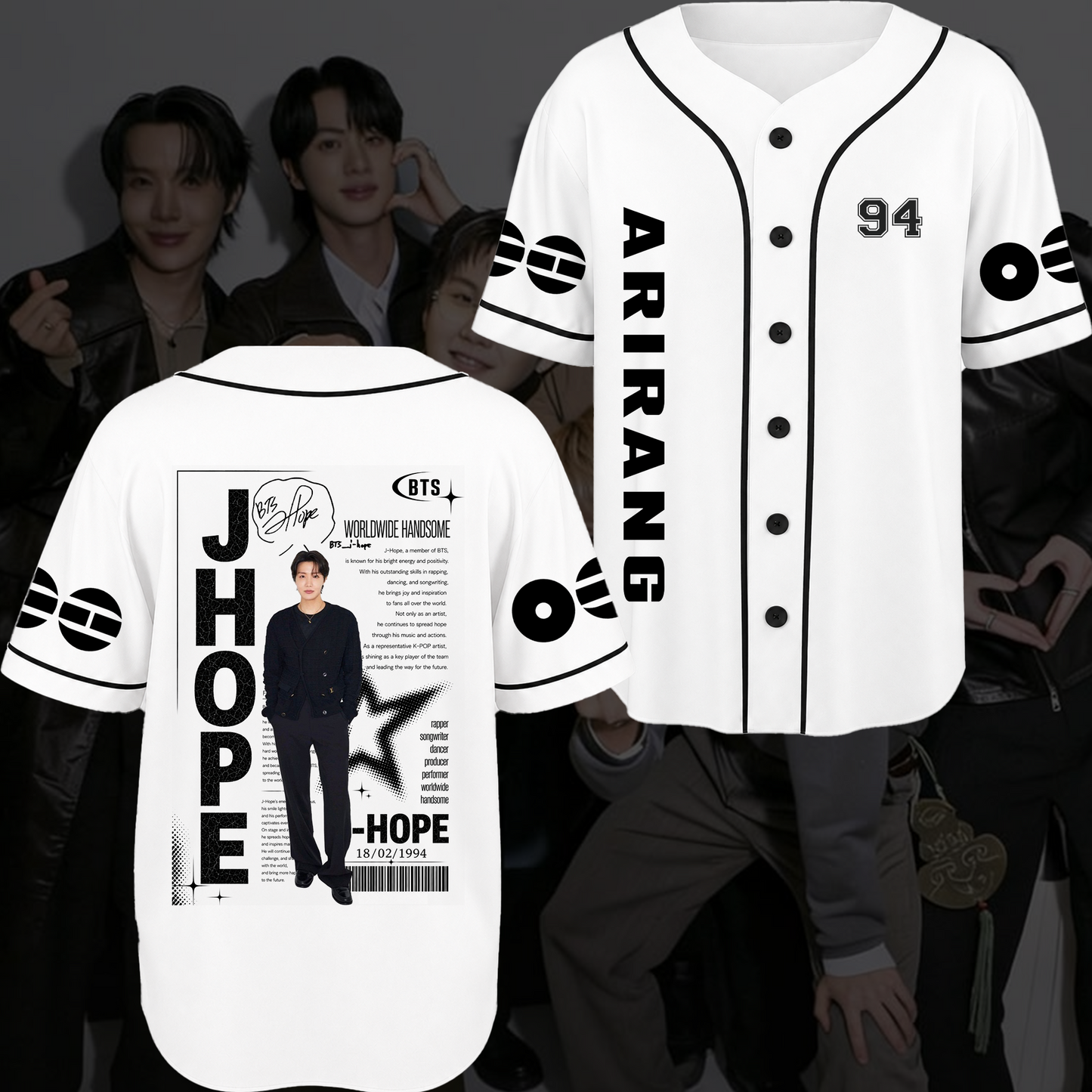 Chronicles Bangtan Arirang World Tour Baseball Jersey Gift For Fans