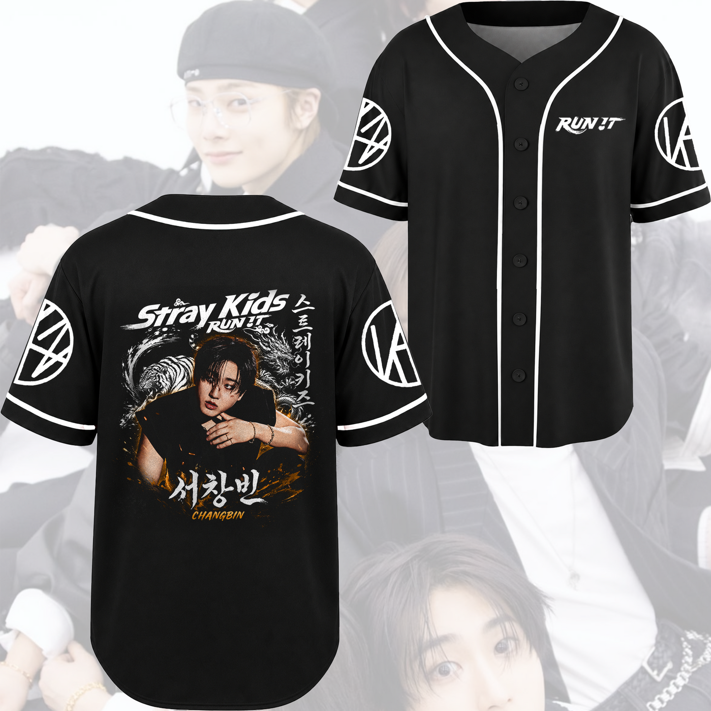 Stray Kids Run It World Tour Baseball Jersey Edgy Streetwear Gift For Fans