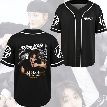 Stray Kids Run It World Tour Baseball Jersey Edgy Streetwear Gift For Fans