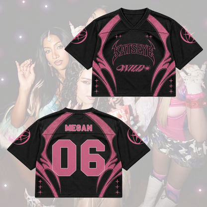 Hot Pink Katseye The Wildworld Tour  Mixed Mesh Jersey Gift For Fans