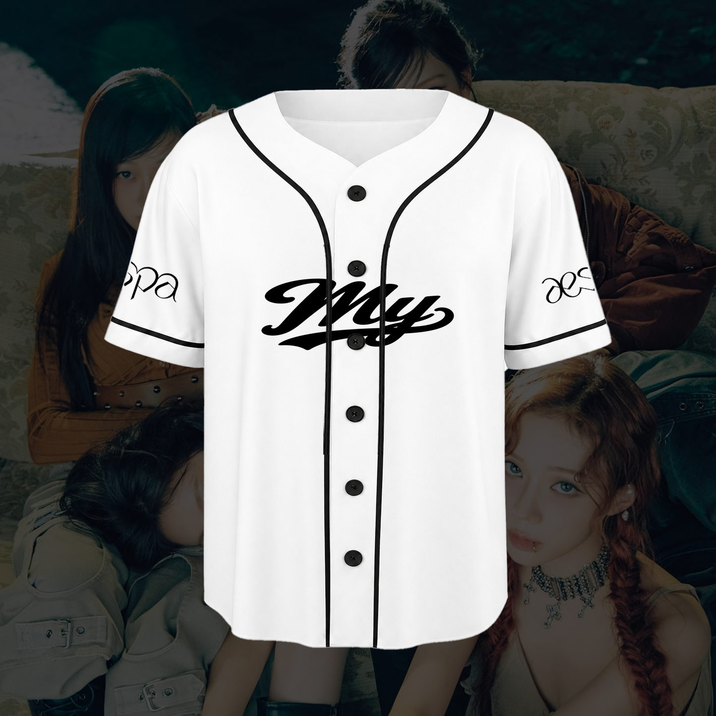 Dazzling aespa Complexity Tour Baseball Jersey Lemonade Gift for Fan