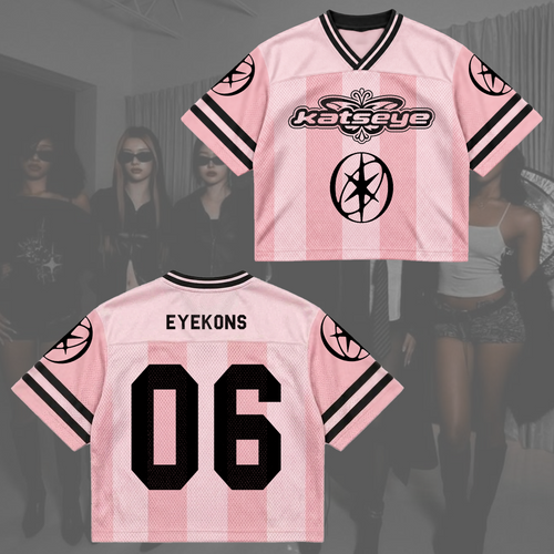 Captivating Katseye Pink Pop Mixed Mesh Jersey Concert Outfit Gift for Fans