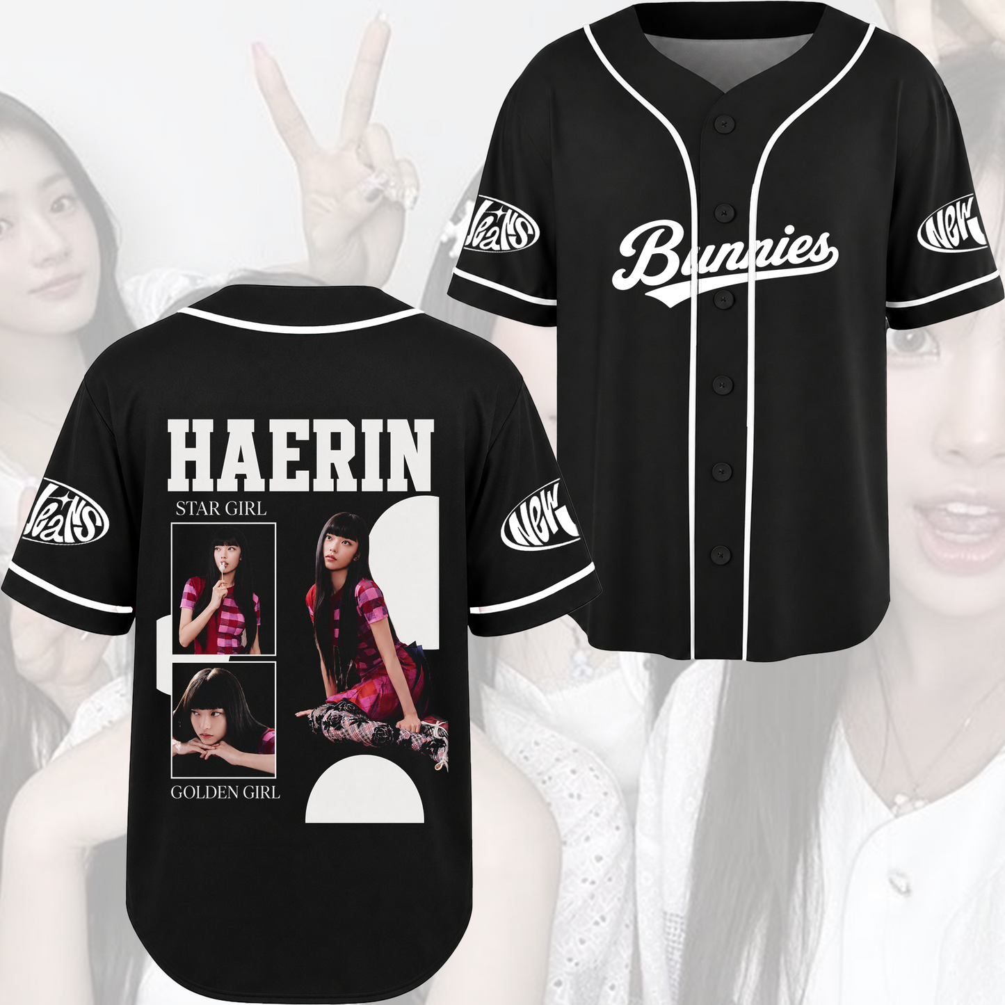 Aesthetic NewJeans It Girl Baseball Jersey Retro Fan Merch