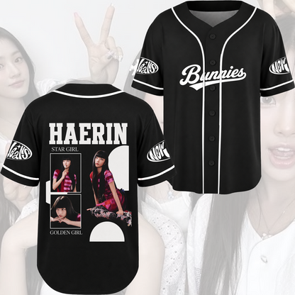 Aesthetic NewJeans It Girl Baseball Jersey Retro Fan Merch