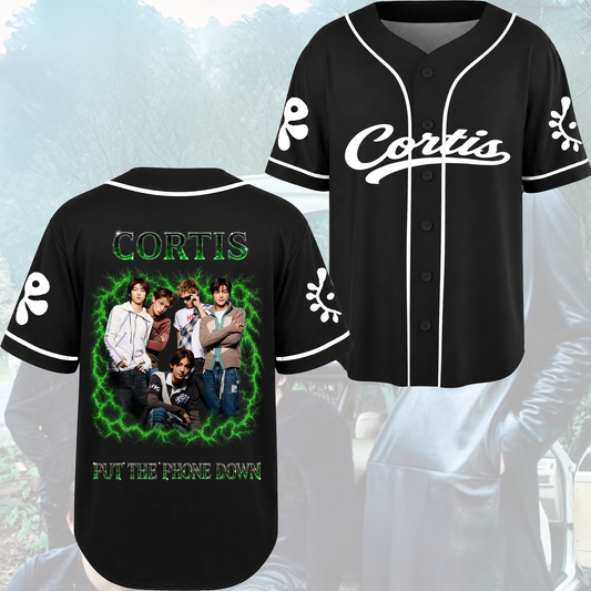 Green Retro Put Your Phone Down Cortis Tour Baseball Jersey Gift For Fans