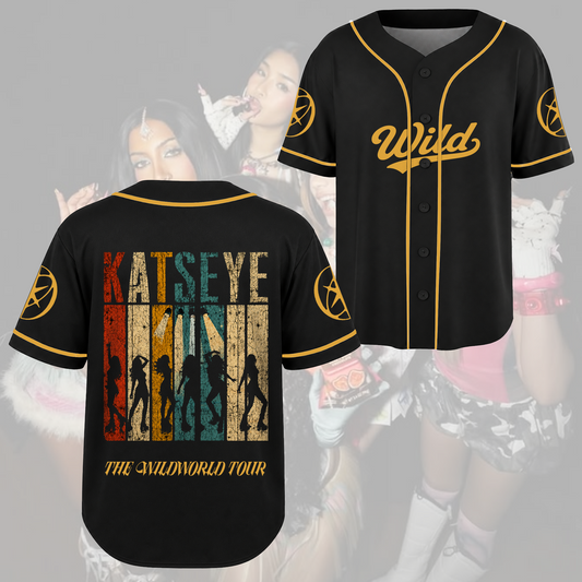KATSEYE Distressed Vintage Tour Baseball  Jersey Gift For Fans