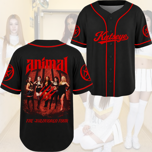 Baddie Vibe KATSEYE Baseball Jersey The Wildworld Tour Gift For Fans