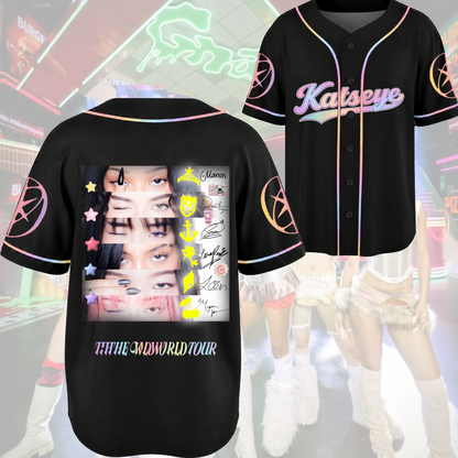 Color Splash Eye To Eye Katseye The Wildworld Tour Baseball Jersey