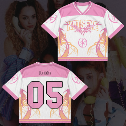 KATSEYE Wild Tour Sporty Purple Mixed Mesh Jersey für EYEKONS