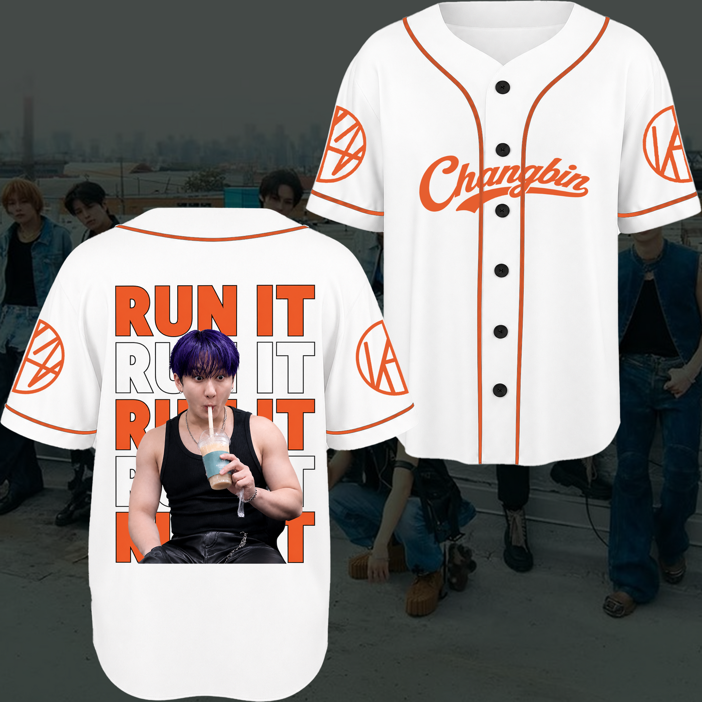 Stray Kids Dynamic Meme Run It Concept Baseball Jersey STAY Aesthetic Humor Gifts For Fans
