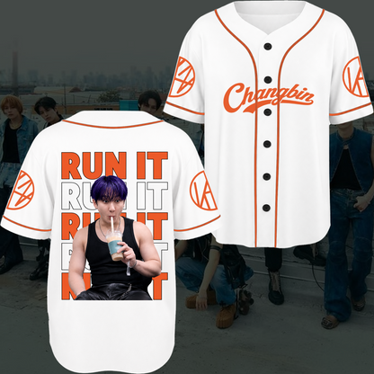 Stray Kids Dynamic Meme Run It Concept Baseball Jersey STAY Aesthetic Humor Gifts For Fans
