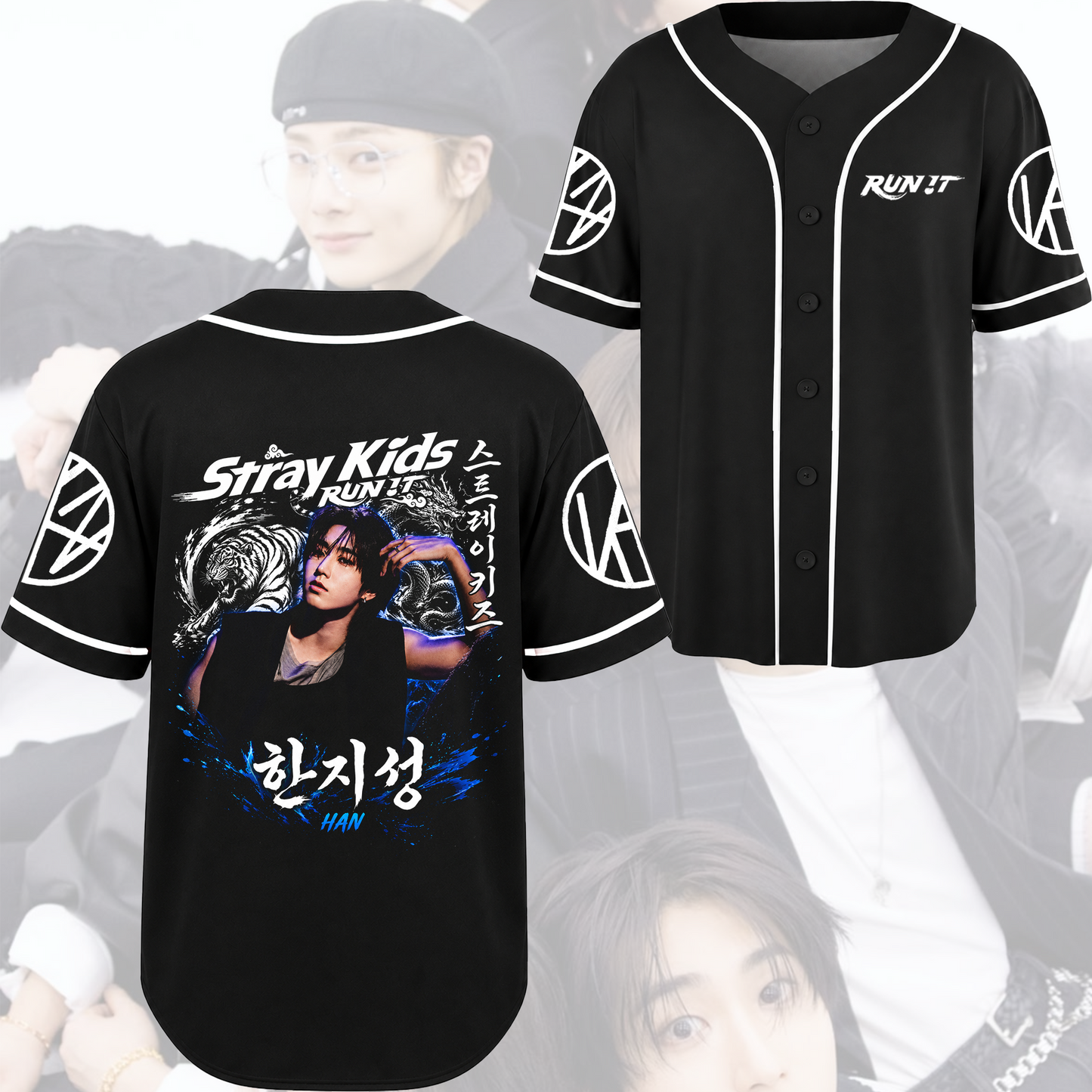 Stray Kids Run It World Tour Baseball Jersey Edgy Streetwear Gift For Fans