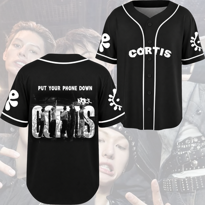 CORTIS Retro Streetwear Baseball Jersey Put Your Phone Down Merch Gift For Fans
