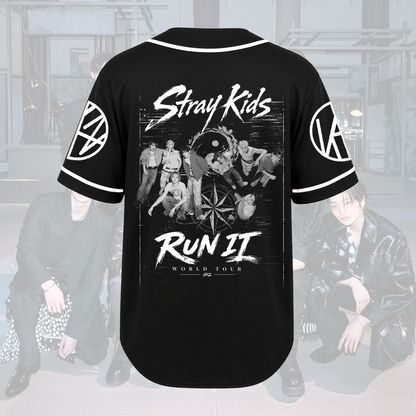 Vintage Stray Kids Rap Tee Style Baseball Jersey Edgy Yin Yang Kpop Fan Gift