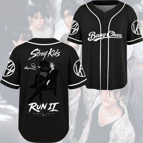 Vintage Run It World Tour Stray Kids Members Baseball Jersey Gift For Stay
