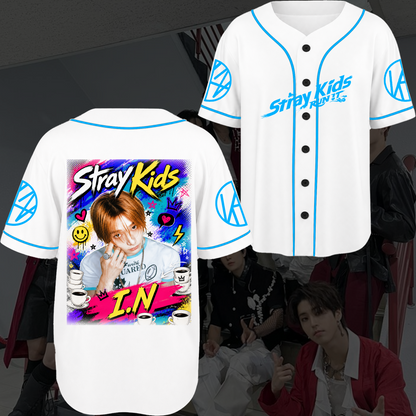 Stray Kids Colorful Baseball Jersey Edgy Pop Punk Concert Outfit Gift For Stays
