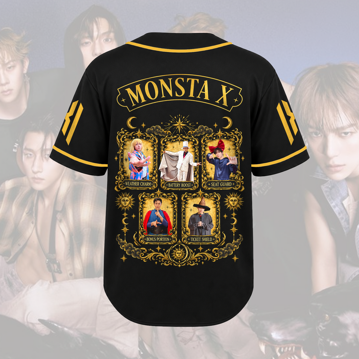 MONSTA X Monbebe The Phase Tour Grunge Baseballtrikot Geschenk für Fans