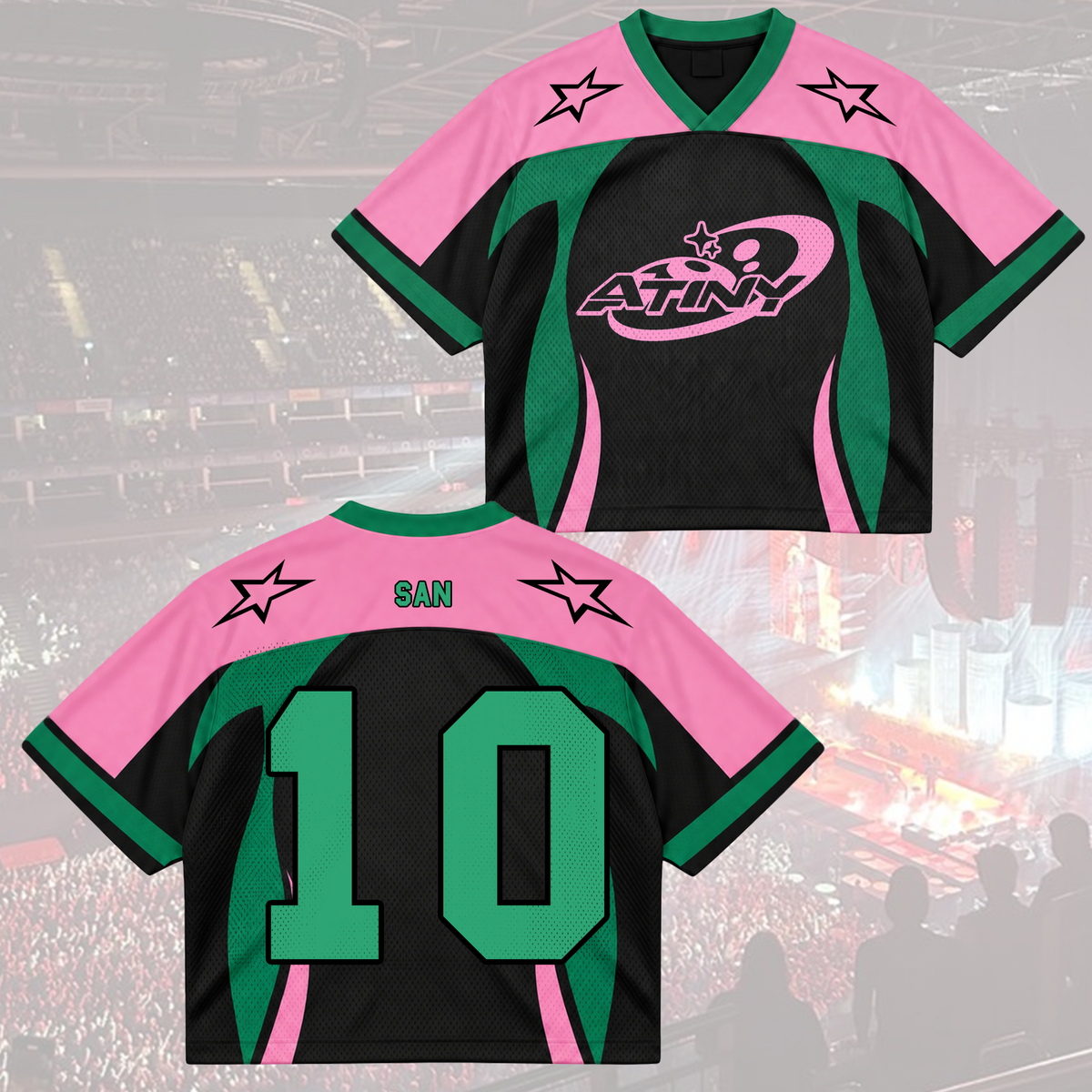 Powerful Ice On Fire Tinys Club All Members Cyber Grunge Mixed Mesh Jersey For Atiny