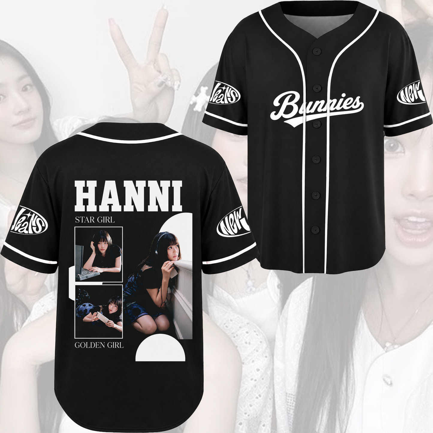 Aesthetic NewJeans It Girl Baseball Jersey Retro Fan Merch
