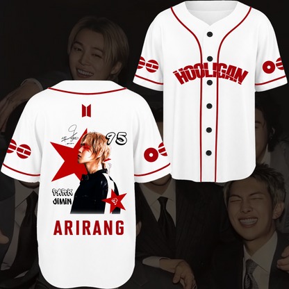 Sleek BTS Visual Baseball Jersey Arirang World Tour Merch Gift For Fans