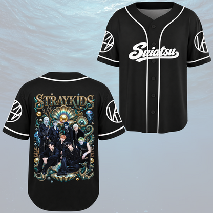 Fierce Suiatsu Stray Kids Club All Members Deep Ocean Baseball Jersey For Stay