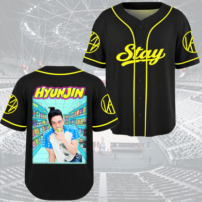 Stray Kids Run It World Tour Baseball-Trikot Edgy Streetwear Geschenk für Fans