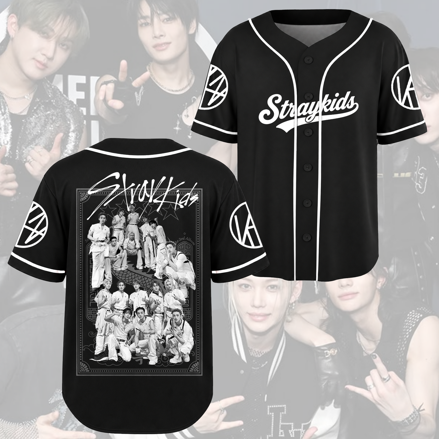 Stray Kids Vintage Baseball Jersey Run It Merch Fan STAY Gift