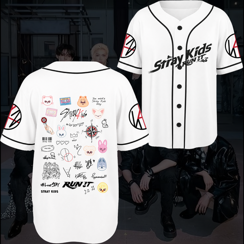 Ready Run It Stray kids World Tour Skzoo Baseball Jersey Gift For Stays