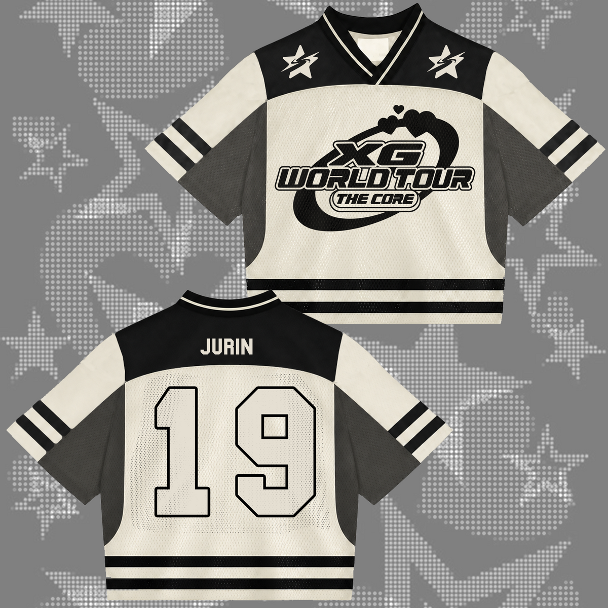 Fierce XG The Core World Tour Mixed-Mesh-Trikot cooles Geschenk für Fans