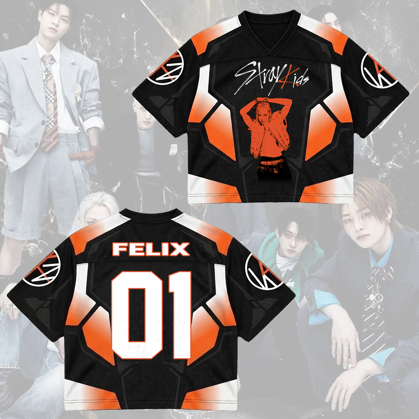 Stray Kids This & That Face Mixed Mesh Jersey Gifts For Stay