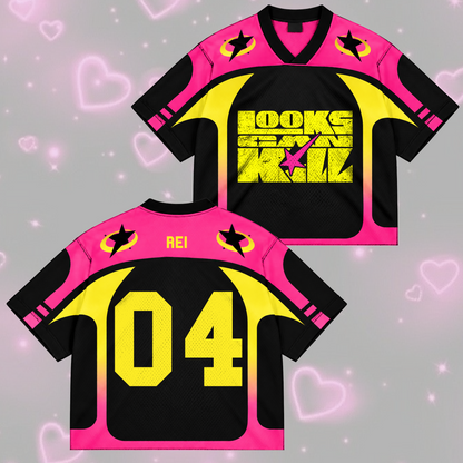 Epic Looks Can Kill I.V.E. Club All Members Pastel Coquette Mixed Mesh Jersey For Dive
