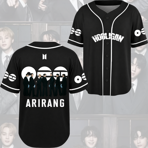 BTS Arirang World Tour Certified Certified Crackheads Baseball Jersey Funny Hip Hop Wear Fan Gifts