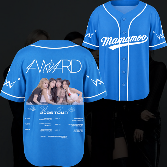Mamamoo 4ward Album World Tour Baseball Jersey Fan Edition