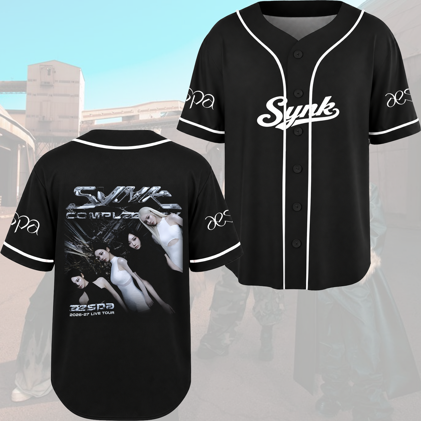 Aespa 2026 Live Tour Baseball Jersey SYNK Complexity Merch Fan Edition
