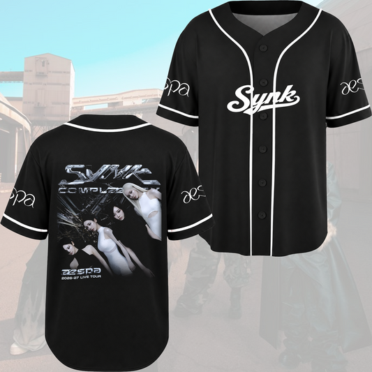 Aespa 2026 Live Tour Baseball Jersey SYNK Complexity Merch Fan Edition